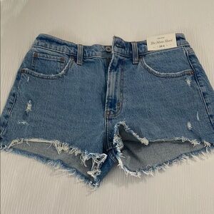 Abercrombie & Fitch Blue Jean Shorts Distressed Cut-Off Style